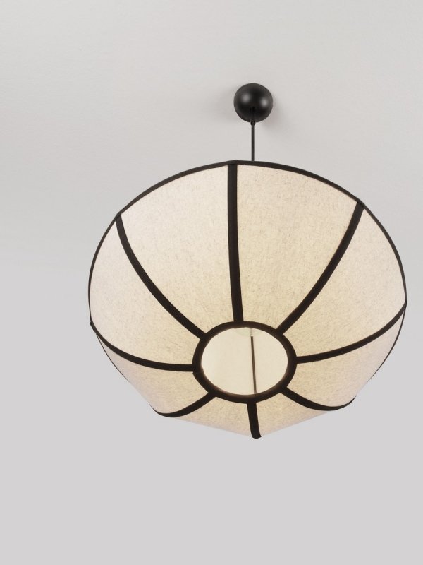 Lampa wisząca lniany abażur owalny retro nowoczesna klasyczna dekoracyjna do sypialni salonu Luces Exclusivas