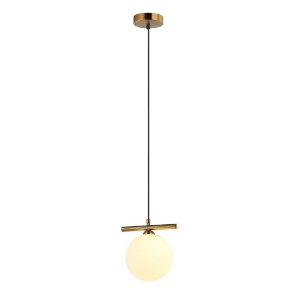 Lampa Wisząca Nowoczesna Brąz Antyczny Biały Klosz MERSETA PND-463321M-BRO+W ITALUX