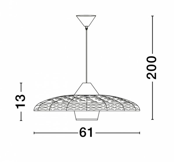 Lampa wisząca z ratanu HUANUNI LE44574 Luces Exlusivas