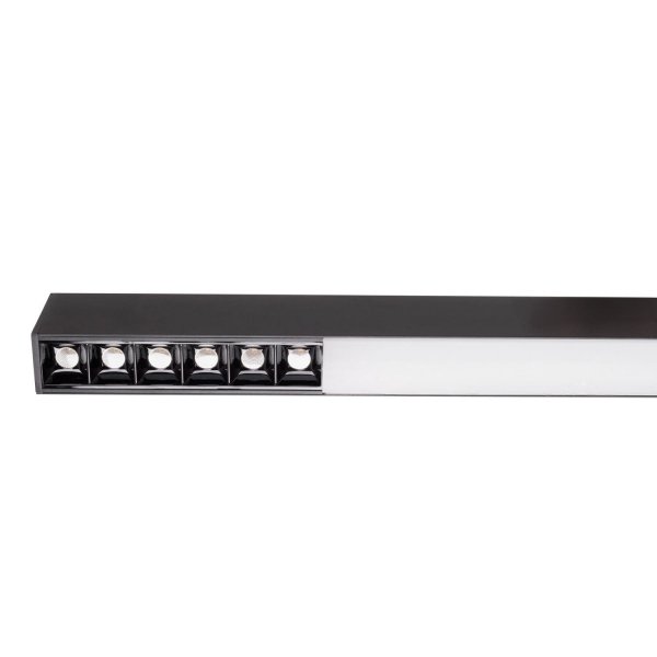 Lampa sufitowa plafon LED minimalistyczna klasyczna prostokąt listwa czarna aluminiowa RX C0261 MAXLIGHT 