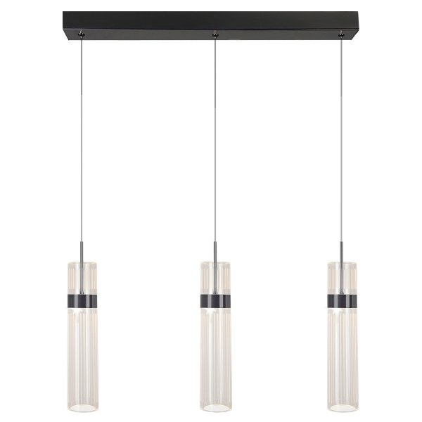 Designerska lampa wisząca grafitowa nowoczesna art deco glamour AMBIENTE LED CCT LP-1510/3L GR Light Prestige