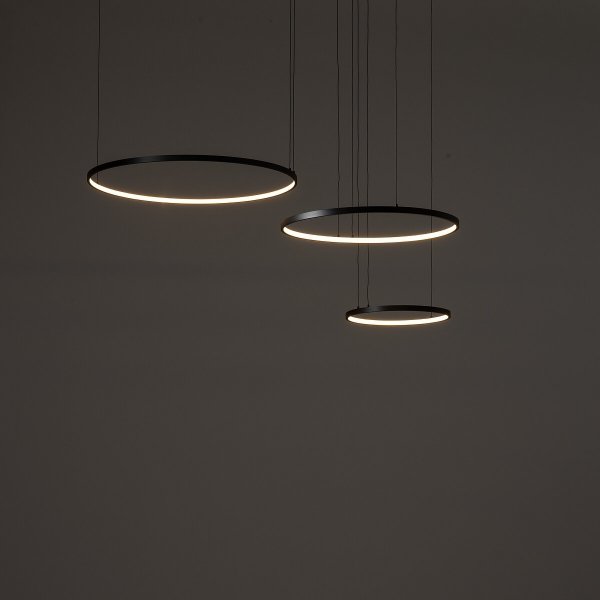 Nowoczesna czarna lampa wisząca LED potrójny okrąg CIRCOLO 11648 Nowodvorski Lighting