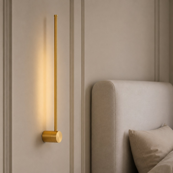 Lampa ścienna kinkiet LED listwa metalowy złoty elegancki klasyczny minimalistyczny uniwersalny 60 cm SPARO ST-10669W1 gold Step Into Design