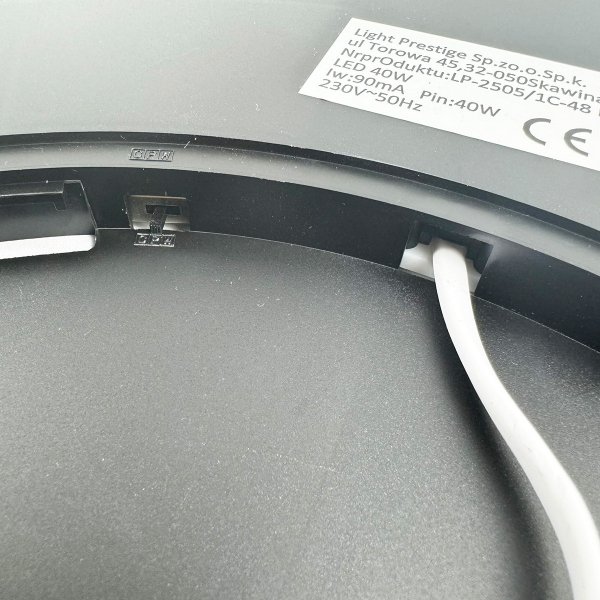 Plafon Sufiitowy Okrągły LED CCT Biały CALIFORNIA LP-2505/1C-40 BK LIGHT PRESTIGE