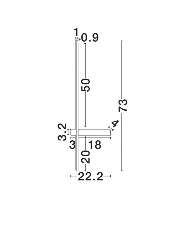 Nowoczesny złoty kinkiet LED listwa minimalistyczny uniwersalny zmiana barwy światła HIGUERA LE46069 LUCES EXCLUSIVAS