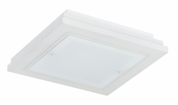Lampa sufitowa plafon kwadratowy 42cm drewniany klasyczny nowoczesny minimalistyczny biały TABOR 1865 Argon