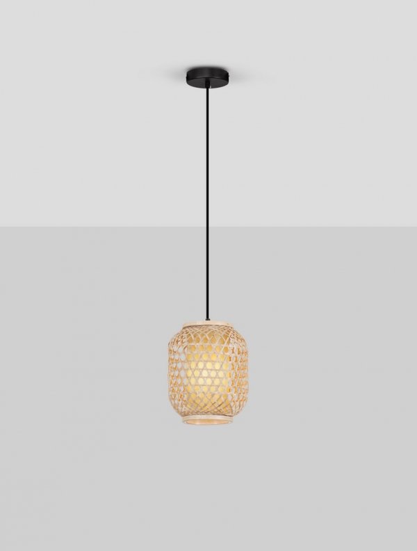 Lampa wisząca z ratanu pleciona naturalna POMALCA LE44860 Luces Exlusivas