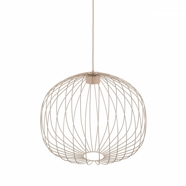 Beżowa lampa wisząca ażurowa druciana okrągła minimalistyczna loftowa uniwersalna klasyczna SPHERA M 11306 TK-LIGHTING