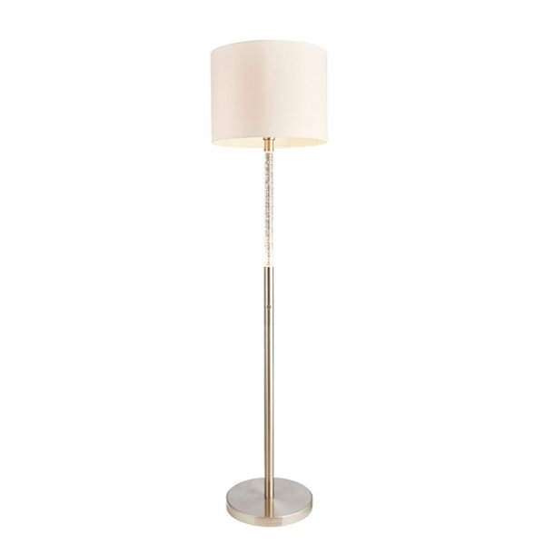 Nowoczesna Lampa Podłogowa Biały Abażurowy Klosz ANDROMEDA 71620 ENDON