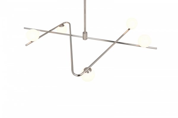 Lampa wisząca dekoracyjna niklowana w nowoczesnym stylu szklane klosze kule FLAMING 368900607 TRIO SELECT