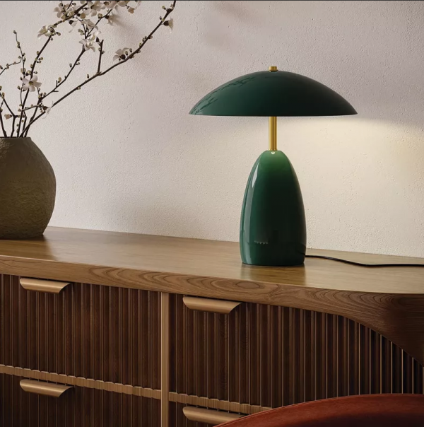 Designerska lampa stołowa LED Poppy ALM-POPPY-TL-M-PG Ciemnozielona