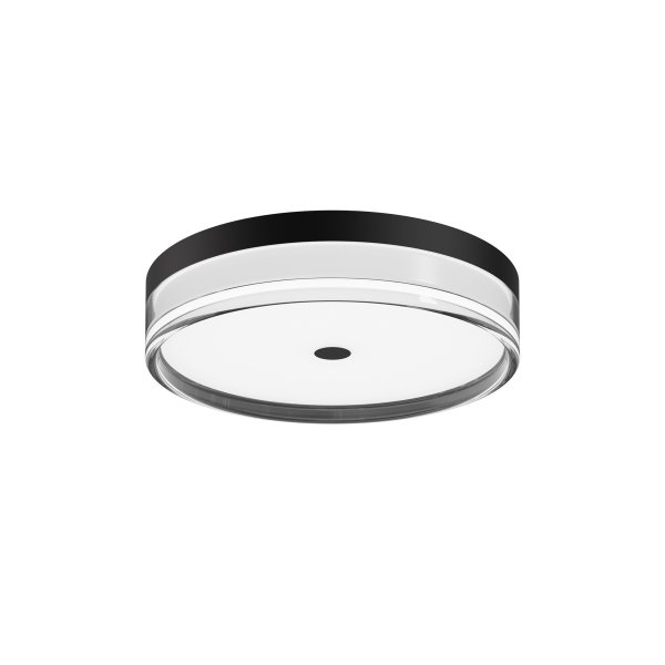 Nowoczesny Plafon Sufitowy okrągły LED Czarny Molino Italux PLF-64536-S-BK