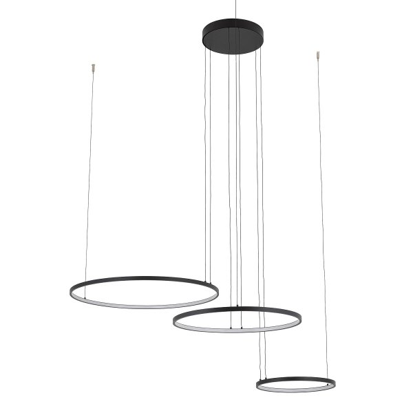 Nowoczesna czarna lampa wisząca LED potrójny okrąg CIRCOLO 11648 Nowodvorski Lighting