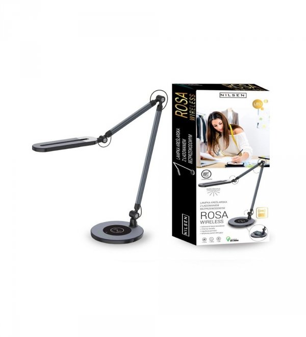 Nowoczesna Lampka Biurkowa LED Regulowana ROSA BL003E NILSEN