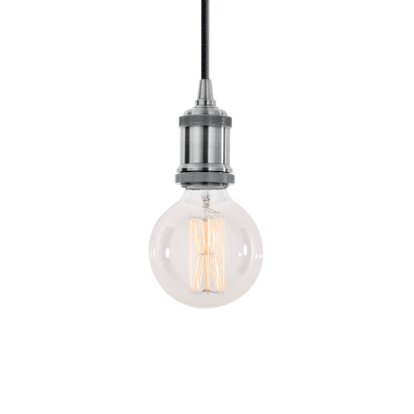 Industrialna lampa wisząca Frida Sp1 Ideal Lux 139432 Chrom Zwis na żarówkę Loft