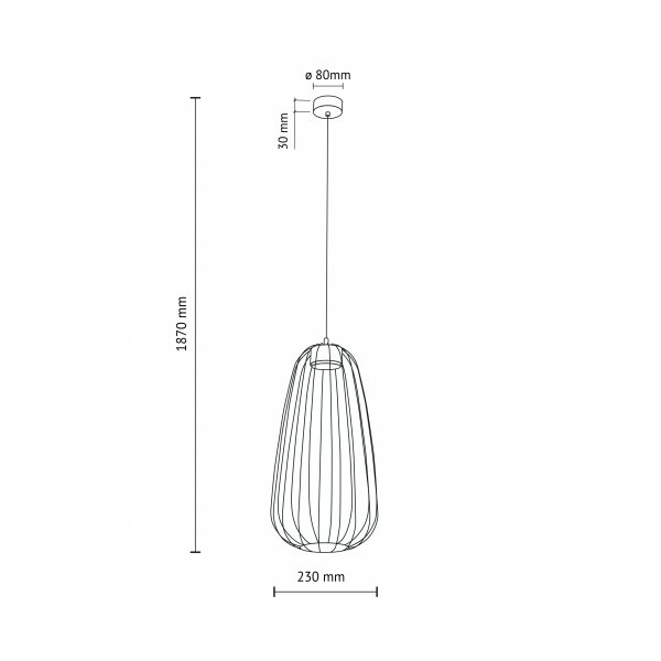Czarna lampa wisząca ażurowa druciana owalna minimalistyczna loftowa uniwersalna klasyczna SPHERA S 11307 TK-LIGHTING
