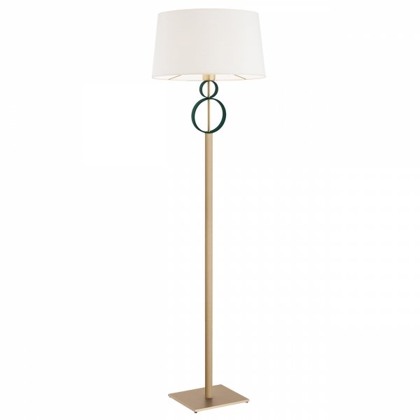 Designerska Lampa Stojąca Podłogowa Abażurowa Zielone Obręcze PERSEO 8375 ARGON