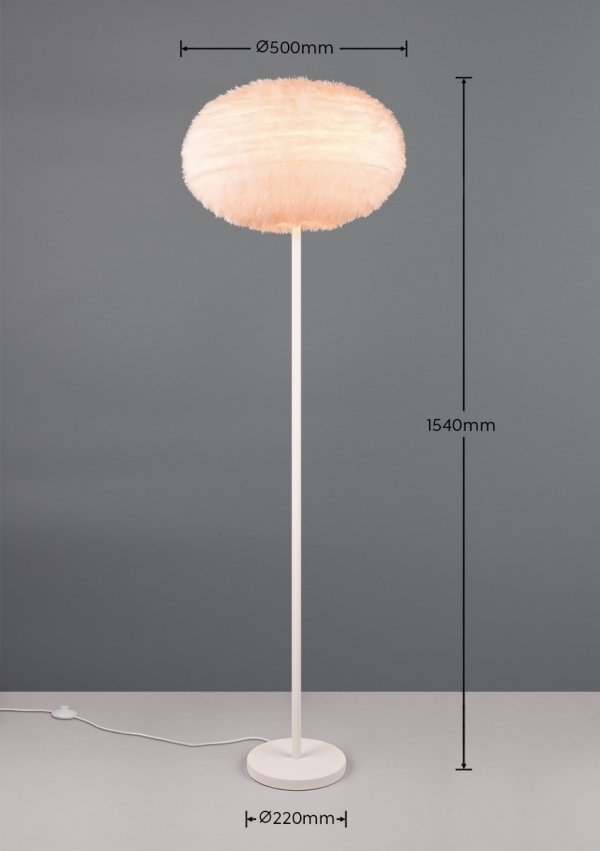 Dekoracyjna Lampa Podłogowa Z Pluszu FURRY R41581001 RL