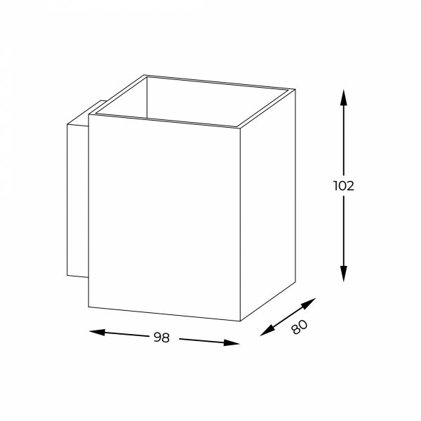 91062-N SOLA WL SQUARE  KINKIET BIAŁY/WHITE