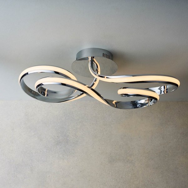 Designerski Plafon Sufitowy Nowoczesny LED Chrom ARIA 76393 ENDON
