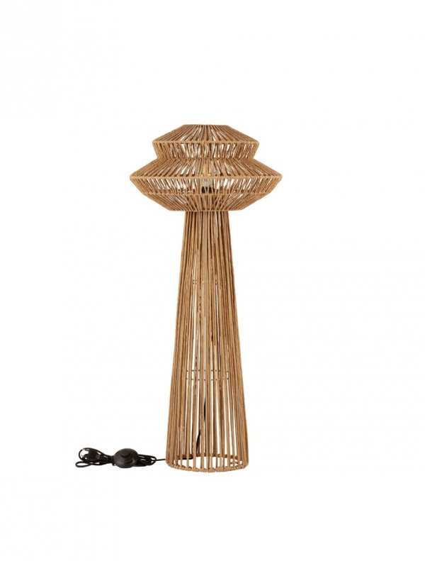 Nowoczesna lampa podłogowa stojąca sznurkowa rystykalna boho industrialna Luces Exclusivas