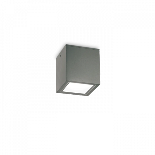 Zewnętrzny Kwadratowy Nowoczesny Plafon Sufitowy Antracytowy TECHO 251554 IDEAL LUX