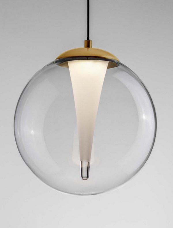Dekoracyjna złota lampa wisząca LED szklana kula HUALMAY LE44832 Luces Exlusivas