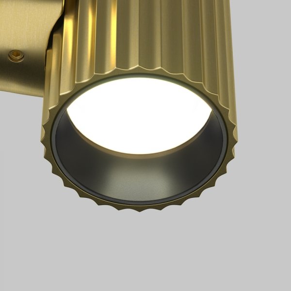 Lampa ścienna kinkiet nowoczesny designerski tuba aluminium mosiądz Calipso MAYTONI C106WL-01-GU10-BS