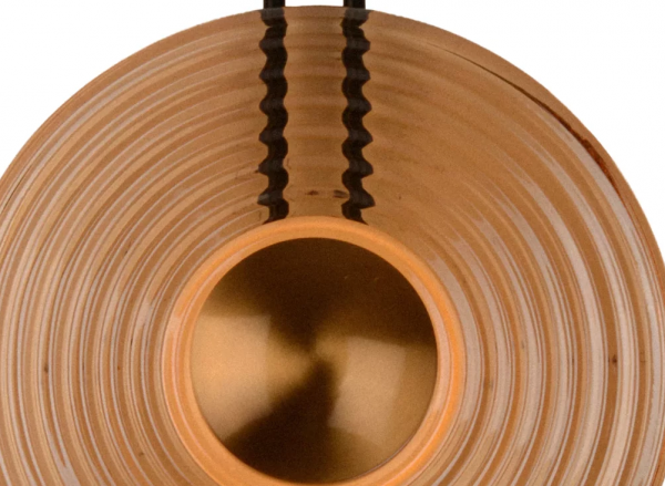 Kinkiet dekoracyjny LED okrągły 30cm bursztynowy szklany designerski Sing W0473 Maxlight