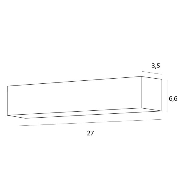 Lampa sufitowa plafon LED minimalistyczna klasyczna prostokątna biała aluminiowa X-line C0254 MAXLIGHT 