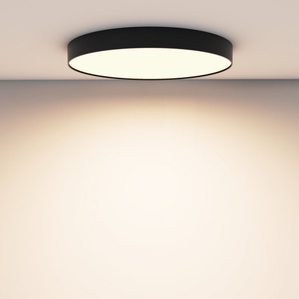 Lampa sufitowa LED nowoczesna aluminium czarna ZON MAYTONI C032CL-45W3K-RD-B