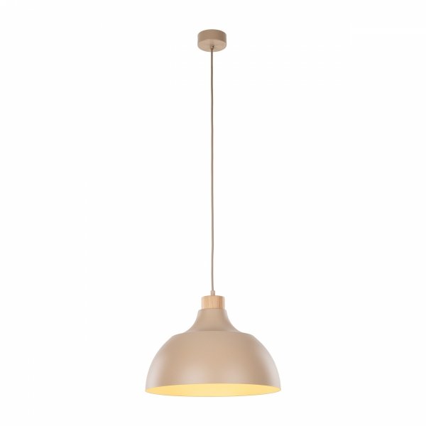 Jasno brązowa minimalistyczna lampa wisząca w stylu rustykalnym z elementem drewnianym CAP SABIA 10656 TK-Lighting 