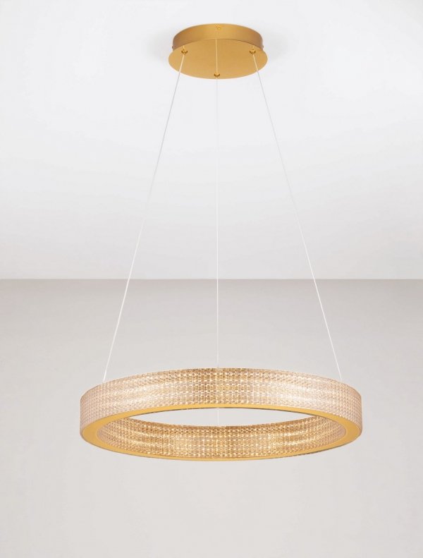 Złoty Żyrandol w Stylu Art Deco Luces Exclusivas YOTAU LE44729 Owalna Lampa Wisząca Nad Stół