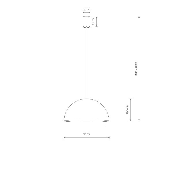 Lampa Wisząca HEMISPHERE SUPER S WHITE-GOLD 10701 Nowodvorski Lighting