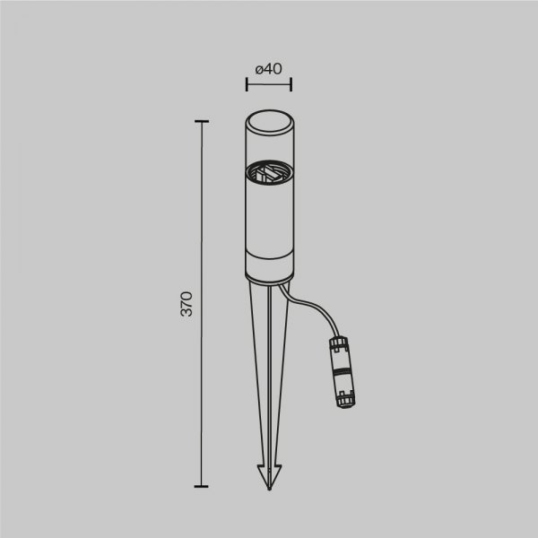Minimalistyczny słupek ogrodowy zewnętrzna lampa grafitowa tuba Glide MAYTONI O437FL-01GF