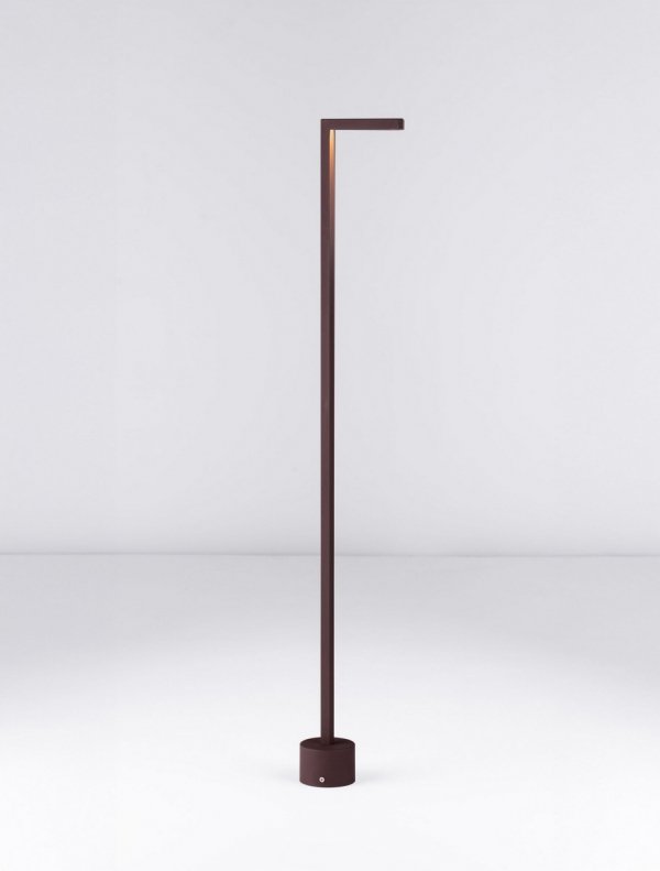 Zewnętrzna lampa stojąca minimalistyczna LED klasyczna uniwersalna aluminiowa wysoka kolor rdzawy IP65 BERENDA LE75142 Luces Exclusivas