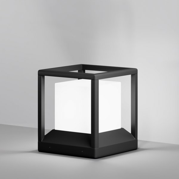 Nowoczesne oświetlenie zewnętrzne lampy stojące kwadrat grafit aluminium Trim MAYTONI O455FL-01GF 