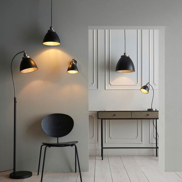 Lampa stołowa biurkowa regulowany klosz czarna retro w stylu przemysłowym klasyczna uniwersalna FRANKLIN 98752 ENDON