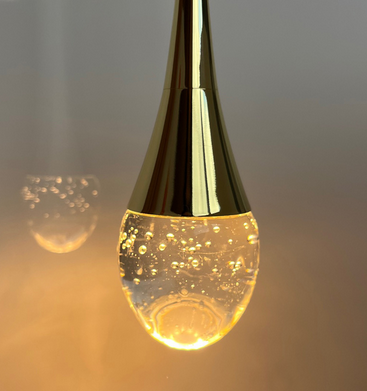 Nowoczesna Złota Lampa Wisząca LED Kropla DALMA AZ6006 AZZARDO