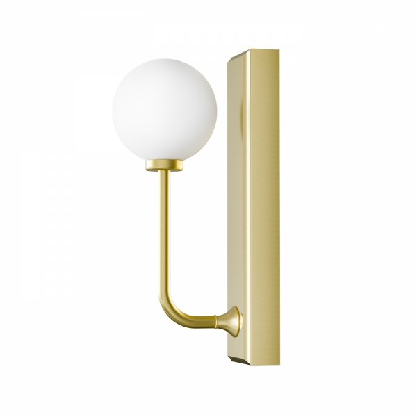 Kinkiet do łazienki w kolorze starego złota Art Deco szklana kula ERO Parette Old Gold IP44 OR85600 Orlicki Design 