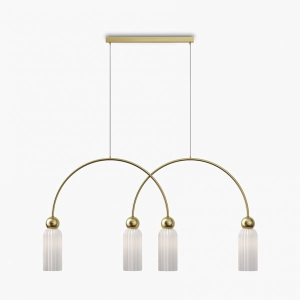 Szklana nowoczesna lampa wisząca Antic Maytoni MOD302PL-04W
