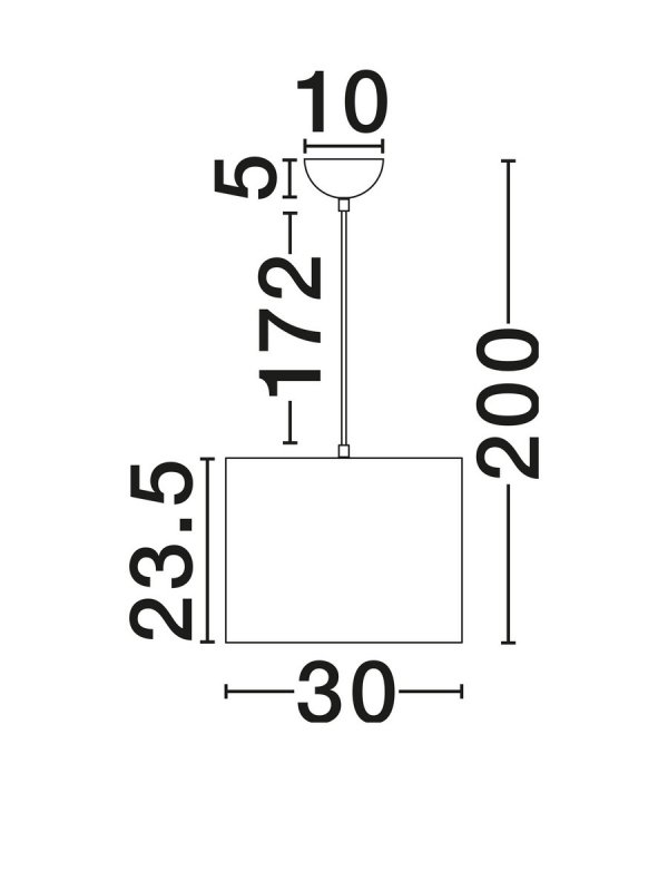 Lampa wisząca biała lniany abażur okrągły 30cm uniwersalna minimalistyczna dekoracyjna Luces Exclusivas