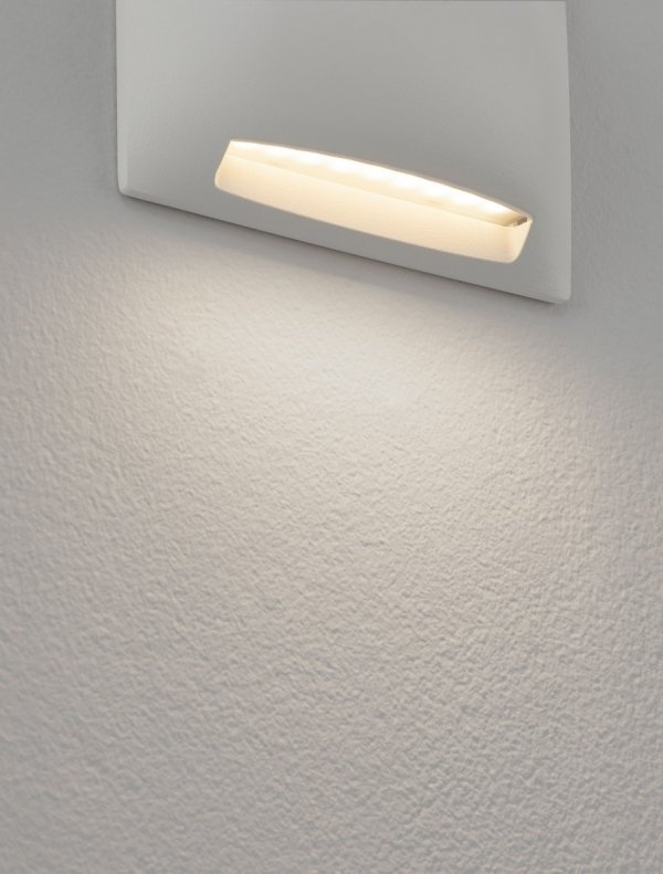 Kinkiet zewnętrzny LED biały prostokątny wypukły minimalistyczny nowoczesny IP65 PLASENA LE75300 Luces Exclusivas