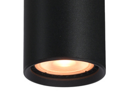 Nowoczesny Plafon Sufitowy Czarna Tuba Metalowa LOPUS CLN-48930-S-BK ITALUX