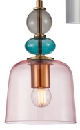 Designerska Lampa Wisząca Szklane Wielokolorowe Klosze NAMOS PND-27092-3A-MC-BRO ITALUX