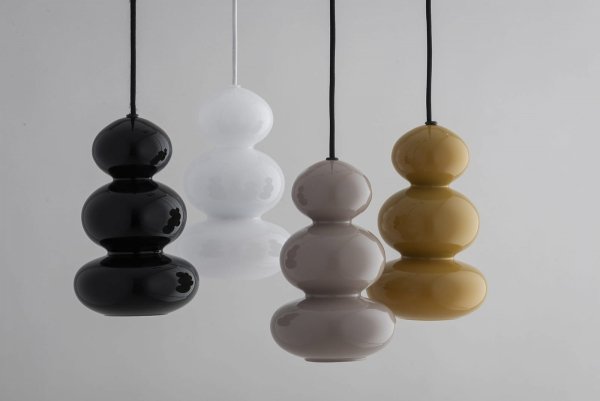 Designerska lampa wisząca czarno ciemna zieleń szkło ORLANDO PLUS 8827