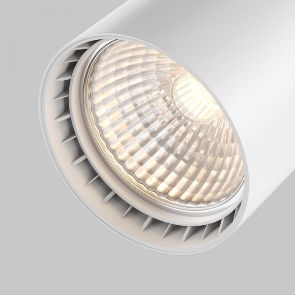 Lampa szynowa reflektor szynoprzewody jednofazowe LED nowoczesny aluminium biały regulowana tuba VUORO MAYTONI TR003-1-10W3K-S-W