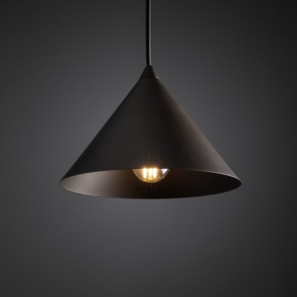 Brązowa lampa wisząca stożkowy klosz do minimalistycznych i klasycznych wnętrz CONO S 10073 TK-LIGHTING
