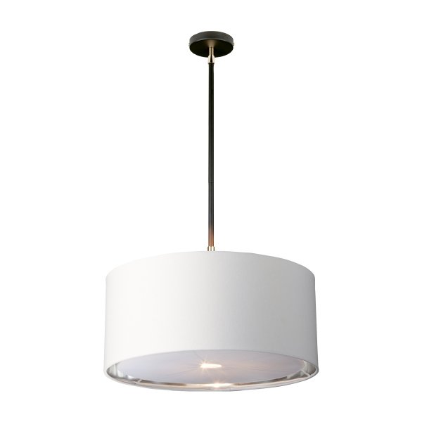 Abażurowa retro lampa wisząca Balance BALANCE-P-BKPN Czarna / Polerowany nikiel