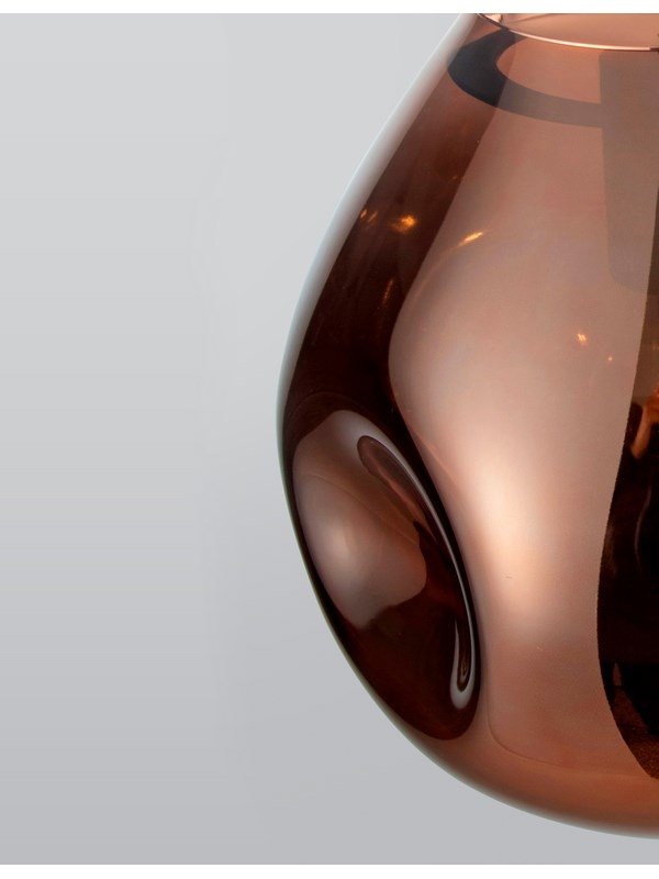 Dekoracyjna szklana lampa wisząca w kolorze miedzianym CARMEN LE41953 Luces Exclusivas
